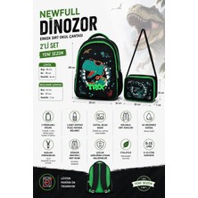 Newfull Dinazor Baskılı Erkek Sırt Okul Çantası-2'li Set  (Yeni Sezon)