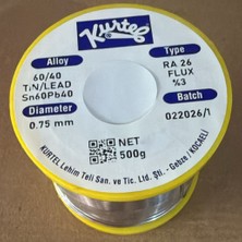 Kurtel SN60PB40 Lehim Teli 500 gr 0,75 mm %3 Flux Elektronik Lehimleme