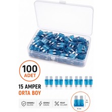 Ağır Vasıta Universal 15 Amper Orta Boy Bıçak Sigorta 100 Adet