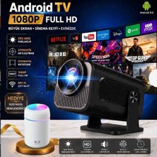 HY320 Mini 4K Destekli Android 11 Smart Taşınabilir Akıllı Projeksiyon Cihazı - H2O Hava Nemlendirici Hediyeli (Dual Wi-Fi 6 / Bluetooth 5.0 / 180° Döner Açı)