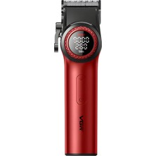 VGR Voyager | V-001 - Profesyonel Saç & Sakal Kesme Makinesi, 9000 Rpm Yüksek Hız, Dijital LED Ekran, 10 Taraklı Şarj Standlı Set