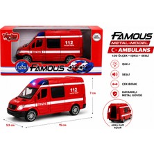 Vardem Oyuncak 🚒 Famous Metal Model Itfaiye Aracı – 15 cm Işıklı & Sesli