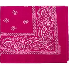 Zero Land Spt-Gld Çini Desenli Bandana 50X50 Fuşya