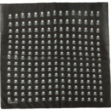 Zero Land Spt-Gld Kuru Kafa Desenli Bandana 50X50 Siyah
