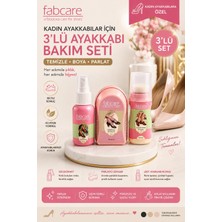 Fabcare 3'lü Kadın Ayakkabı Bakım Seti – Deodorant + Likit Ayakkabı Boyası + Parlatıcı Sünger