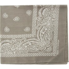 Zero Land Spt-Gld Çini Desenli Bandana 50X50 Gri