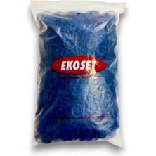 Ekoset Kauçuk Paket Ambalaj Toka Para Lastiği 40 mm Mavi 1 kg
