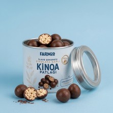 Farmio Ilave Şekersiz Çikolata Kaplı Kinoa Patlağı - 70GR Teneke Kutu