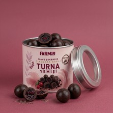 Farmio Ilave Şekersiz Bitter Çikolata Kaplı Turna Yemişi - 100GR Teneke Kutu
