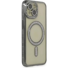 TeknoKapsül Newface Apple Iphone 13 Kılıf Joke Simli Magneticsafe Kılıf - Gri