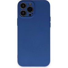 TeknoKapsül iPhone 13 Pro Max Kılıf Nano Içi Kadife Silikon - Lacivert