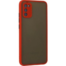 TeknoKapsül Newface Samsung Galaxy A03S Kılıf Montreal Silikon Kapak - Kırmızı