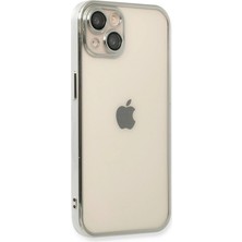 TeknoKapsül iPhone 13 Kılıf Lensli Silikon - Gümüş