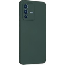 TeknoKapsül Newface Vivo V23 5g Kılıf Nano Içi Kadife Silikon - Koyu Yeşil