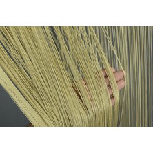 Akça Tekstil Ip Perde Ince Zincir Gold Renk En 300 cm Boy 280 cm