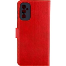 TeknoKapsül Newface Samsung Galaxy M52 5g Kılıf Trend S Plus Kapaklı Kılıf - Kırmızı