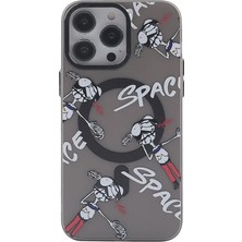 TeknoKapsül Newface Iphone 13 Pro Kılıf Apollo Magneticsafe Desenli Kapak - Apollo Siyah - 3