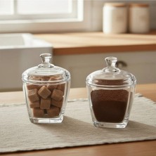 Empressco Sina 2’li Kapaklı Cam Şekerlik Seti 2 x 275 Ml.