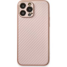 TeknoKapsül Newface Apple Iphone 13 Pro Max Kılıf Coco Karbon Silikon - Pembe