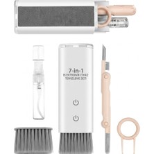 Segy Home 7 In 1 Çok Fonksiyonlu Elektronik Temizleme Seti - Klavye, Kulaklık ve Ekran Temizleyici Fırça Tuş Sökücü Aparatlı & Spreyli