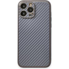 TeknoKapsül iPhone 13 Pro Max Kılıf Coco Karbon Silikon - Gri