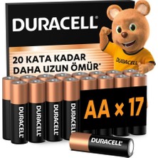 Duracell Basıc Aa Alkalin Kalem Pil (17'li Paket) – 1,5V