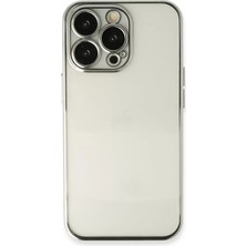 TeknoKapsül Newface Apple Iphone 13 Pro Kılıf Razer Lensli Silikon - Gümüş