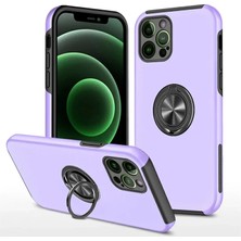 TeknoKapsül Newface Iphone 12 Pro Max Kılıf Elit Yüzüklü Kapak - Mor