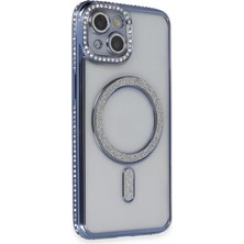 TeknoKapsül Newface Apple Iphone 13 Kılıf Joke Simli Magneticsafe Kılıf - Mavi