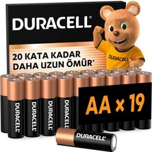 Duracell Basıc Aa Alkalin Kalem Pil (19'lu Paket) – 1,5V