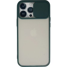 TeknoKapsül Apple iPhone 13 Pro Max Kılıf Palm Buzlu Kamera Sürgülü Silikon - Yeşil