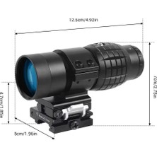 TeknoKapsül Nikula Magnifier 3x Yakınlaştırmalı Dürbün - 22MM Ray Uyumlu, Katlanır Yaylı Ayaklı