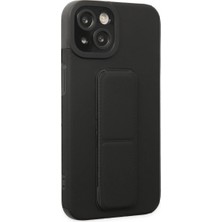 TeknoKapsül Iphone 14 Plus Kılıf Mega Standlı Silikon - Siyah