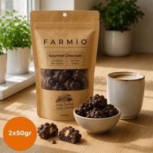 Farmio Ilave Şekersiz Bitter & Portakallı Çikolata Kaplı Dut & Badem - 2X50GR Doypack