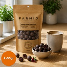 Farmio Ilave Şekersiz Bitter Çikolata Kaplı Turna Yemişi - 2X50GR Doypack