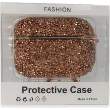 TeknoKapsül Newface Airpods 3 (3.nesil) Mira Taşlı Kılıf - Rose Gold