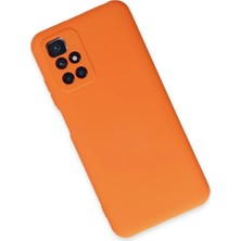 TeknoKapsül Newface Xiaomi Redmi 10 2022 Kılıf Nano Içi Kadife Silikon - Turuncu