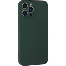 TeknoKapsül Newface Iphone 13 Pro Kılıf Nano Içi Kadife Silikon - Koyu Yeşil