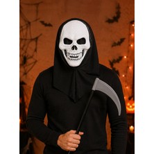 Parti Adresi Cadılar Bayramı Orak Iskelet Maske Set Halloween Parti Aksesuarı 