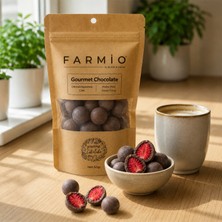 Farmio Ilave Şekersiz Çikolata Kaplı Çilek - 50GR Doypack