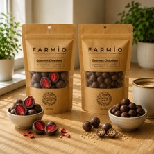 Farmio Ilave Şekersiz Sütlü Çikolata 2X50GR - Çilek & Kinoa Patlağı