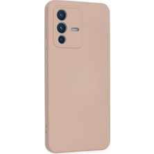 TeknoKapsül Newface Vivo V23 5g Kılıf Nano Içi Kadife Silikon - Pudra