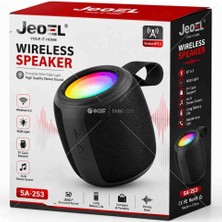 Jedel SA-253 Rgb Işıklı Taşınabilir Bluetooth Hoparlör – 360° Surround Ses & Güçlü Bas