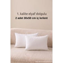 Ely Parker 2'li Premium Silikon Elyaf Dolgulu Kırlent Içi – Yumuşak Iç Yastık Dolgusu
