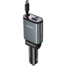 Joyroom JR-CCL07 45W 3 Port Pd+Usb Çekmeli Araç Şarj