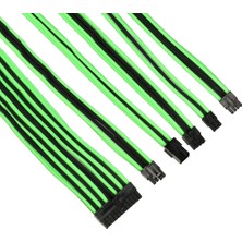 Thermaltake Ttmod AC-034-CN1NAN-A1 Yeşil/siyah Power Supply Sleeved Kablo Seti (16 Awg)