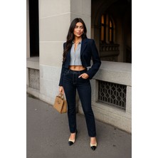 Banny Jeans Kadın Likralı Lacivert Düz Jean Pantolon