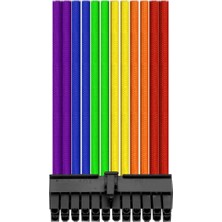 Thermaltake Ttmod AC-049-CNONAN-A1  Rainbow Power Supply Sleeved Kablo Seti  (16 Awg)