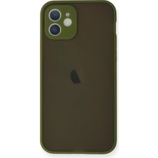 TeknoKapsül Apple iPhone 12 Mini Kılıf Montreal Silikon Kapak - Açık Yeşil