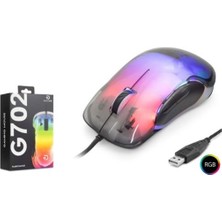 Good Pro G702 Rgb Gaming Mouse 7200 Dpı 6 Tuş 1000Hz Kristal Siyah